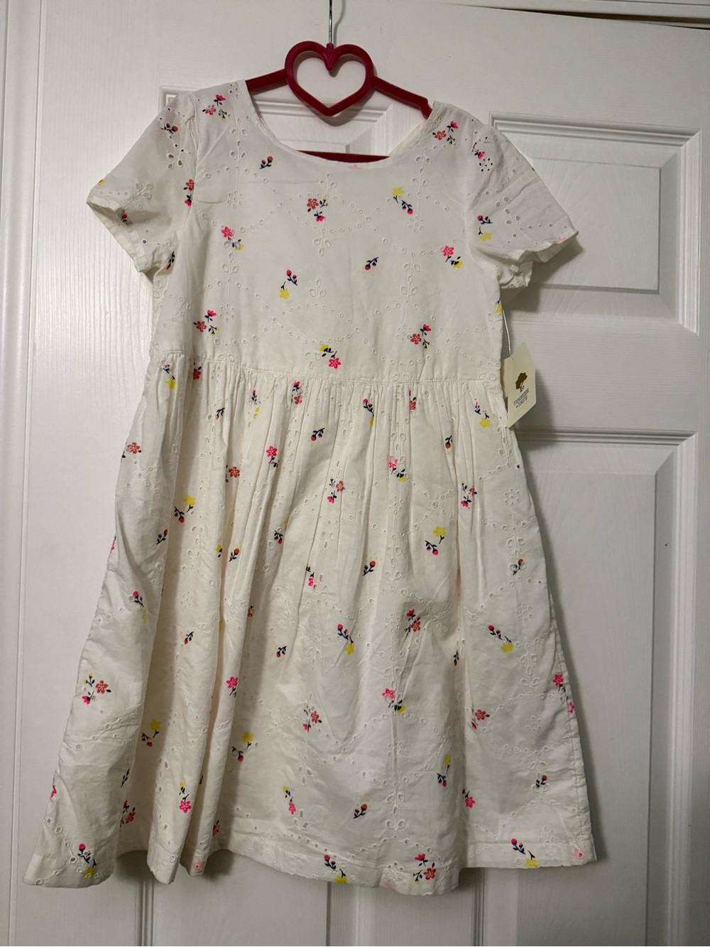 Tucker & Tate Girls' white Floral Eyelet Cotton Dress